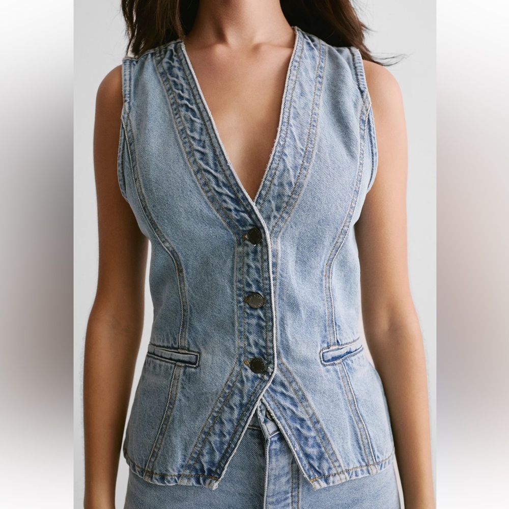 Nasty Gal The Longline Denim Waistcoat